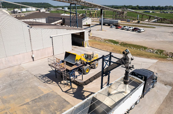 Fertilizer shipment at one of MacroSource’s locations