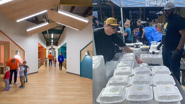 Learning Center (daycare center) / Food support for hurricane victims