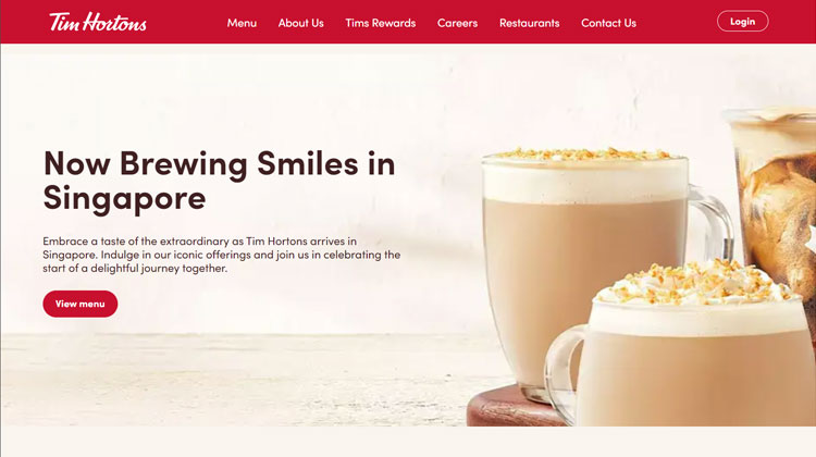 Tim Hortons シンガポール ホームページ